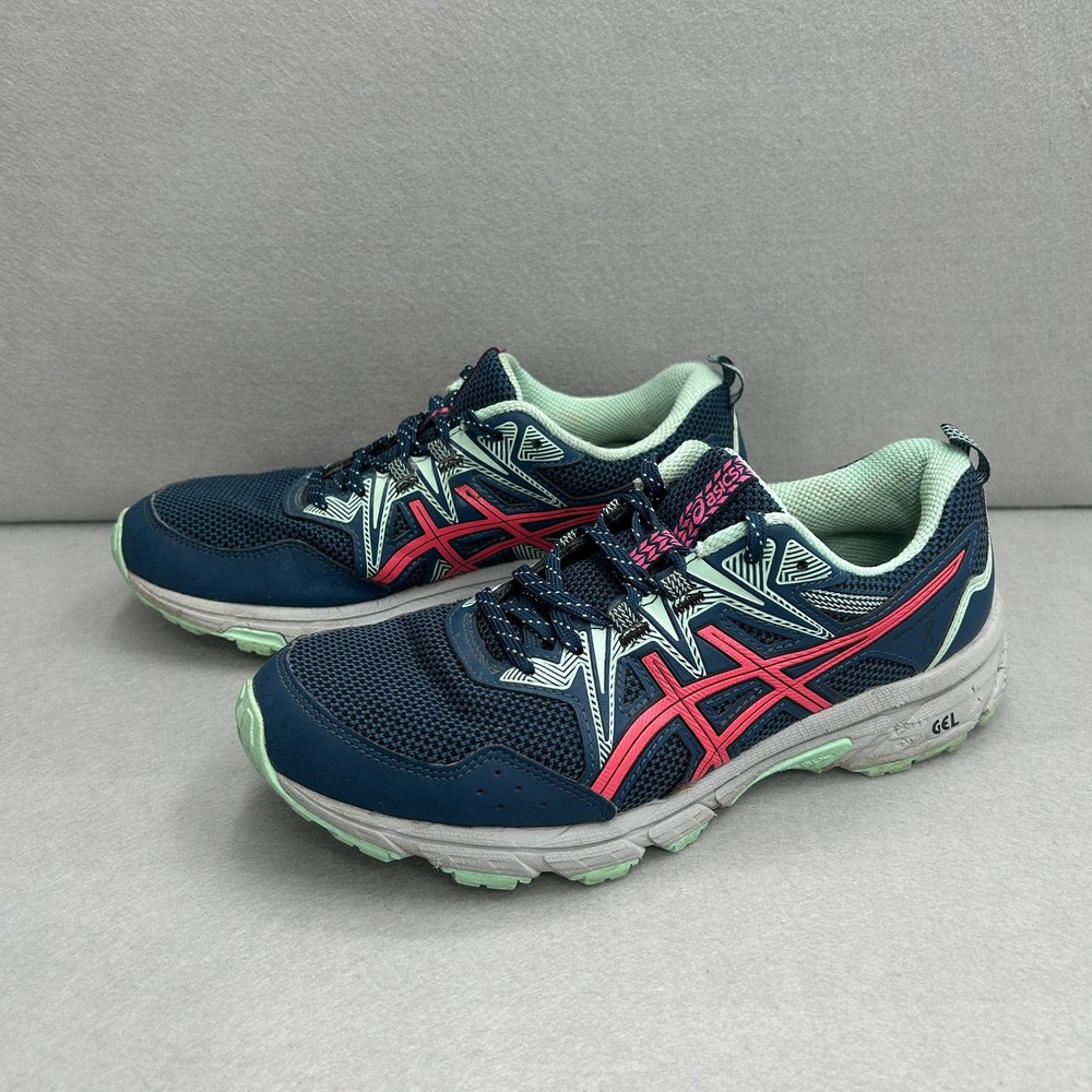 ASICS GEL-Venture 8 Women's Trail Running Shoes Blue Pink 1012B230 Size 8